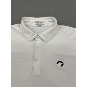 Peter Millar Polo Shirt Mens XL White Summer Comfort Performance Golf Stretch